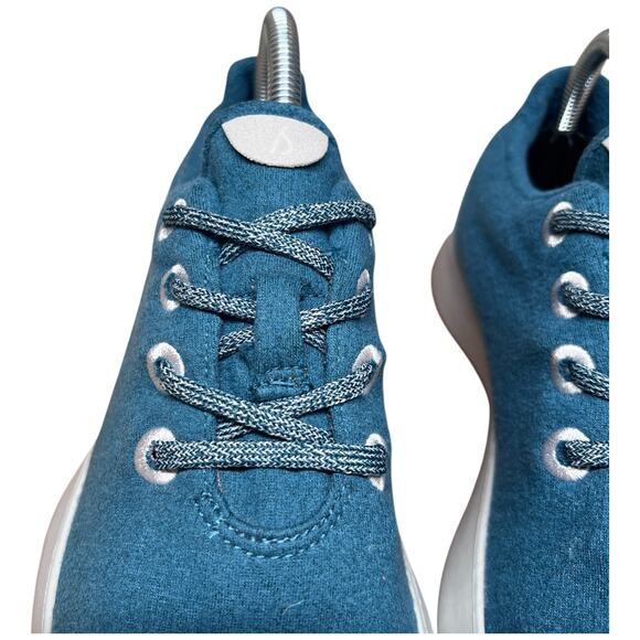 ALLBIRDS The Wool Runnner Men's Sz 8 Thrive Teal Trainers Sneakers Merino Wool - Picture 10 of 12